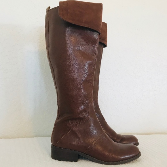 Nine West Shoes - NINE WEST NORIKO BROWN LEATHER BOOTS